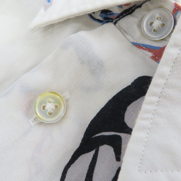 実際に弊社で買取させて頂いたPS Paul Smith/ピーエスポールスミス Lily プリントシャツ 112310/Sの画像 4枚目