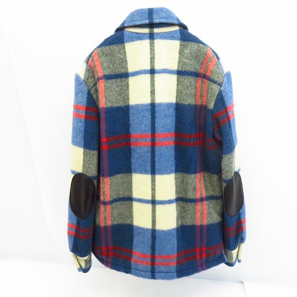実際に弊社で買取させて頂いたNUMBER (N)INE/ナンバーナイン 2008AW/ポーランド期 エルボーパッチ チェック総柄 裏起毛 CPOジャケット F08-NJ019/5の画像 1枚目