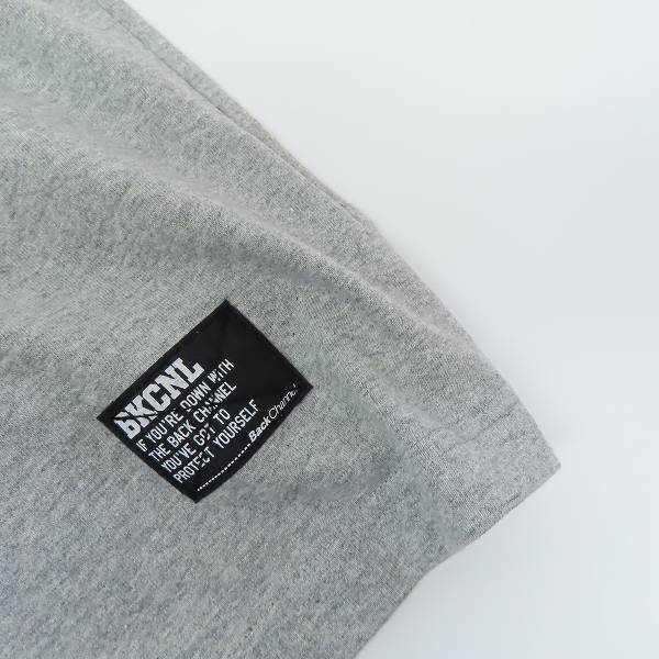 実際に弊社で買取させて頂いた【未使用】BACK CHANNEL/バックチャンネル ヘンリーネック Tシャツ グレー Mの画像 4枚目