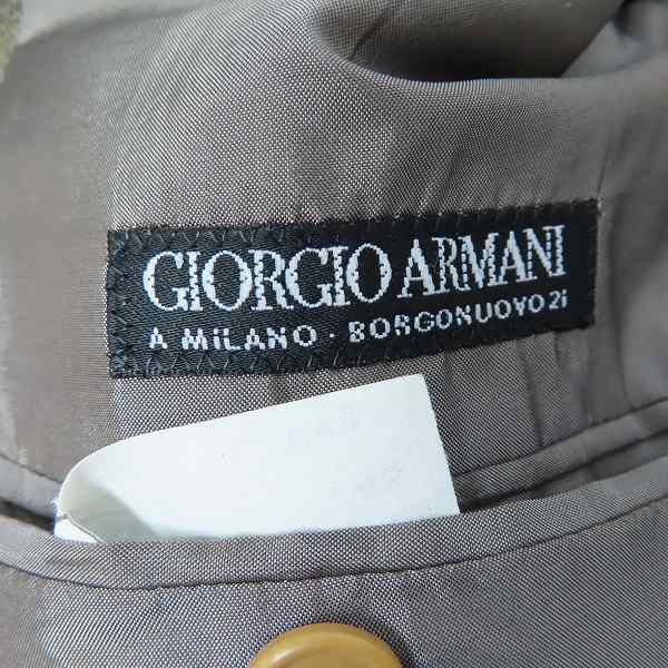 実際に弊社で買取させて頂いたGIORGIO ARMANI/ジョルジオ アルマーニ ダブル ジャケット/パンツ セットアップ/スーツ ブラウン系の画像 2枚目
