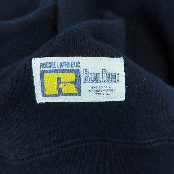 実際に弊社で買取させて頂いたBLUEBLUE×RUSSELL ATHLETIC/ブルーブルー×ラッセル スウェットトレーナー RC-18561HR/XLの画像 4枚目