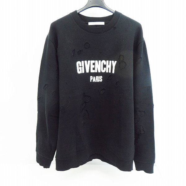 実際に弊社で買取させて頂いたGIVENCHY/ジバンシー 15W ダメージ加工 スウェット 長袖カットソー/トレーナー 7190 653/XL