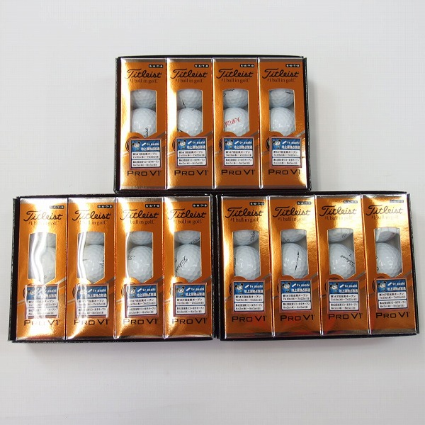実際に弊社で買取させて頂いた【未使用/オウンネーム入】Titleist/タイトリスト PRO V1 2017年モデル ゴルフボール 3ダース