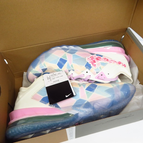 実際に弊社で買取させて頂いたatmos × NIKE/アトモス×ナイキ LEBRON 18 LOW "SAKURA" CV7562-101/28.5の画像 7枚目