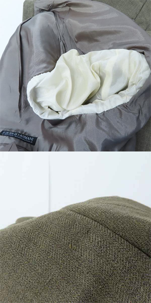 実際に弊社で買取させて頂いたGIORGIO ARMANI/ジョルジオ アルマーニ ダブル ジャケット/パンツ セットアップ/スーツ ブラウン系の画像 5枚目