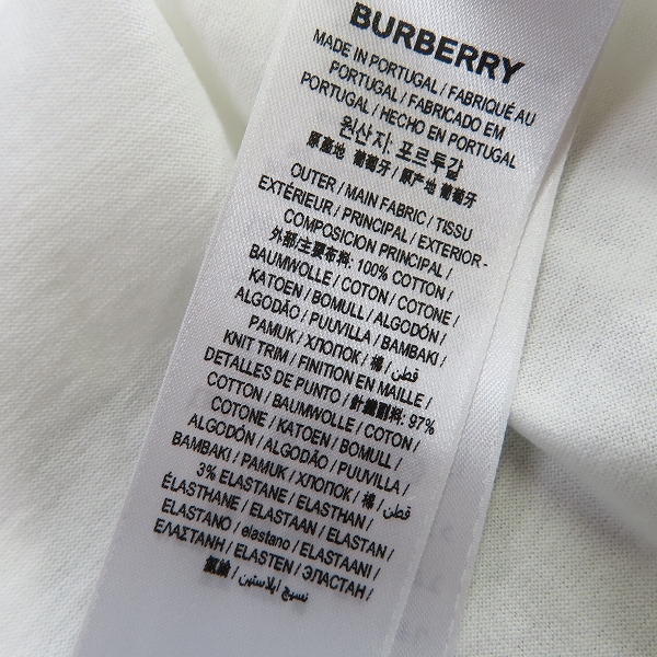 実際に弊社で買取させて頂いたBURBERRY/バーバリー ワンポイント TBロゴ 半袖Tシャツ/XSの画像 3枚目