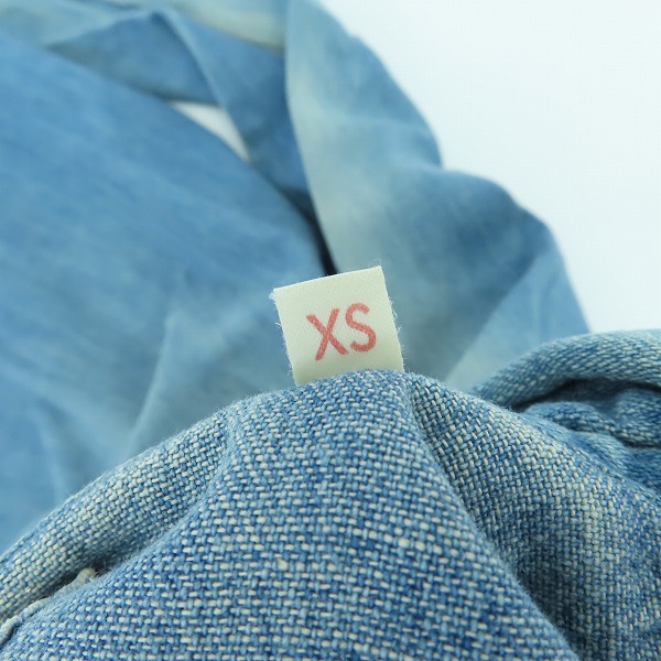 実際に弊社で買取させて頂いたBLUE BLUE/ブルーブルー デニム ウエスタンシャツ/0/XSの画像 3枚目