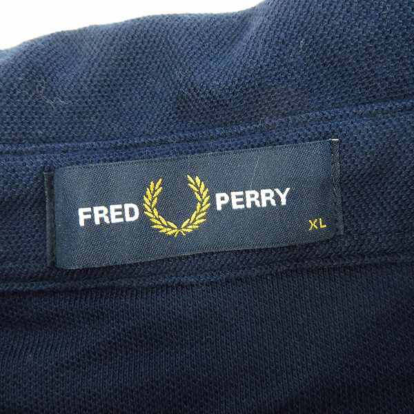 実際に弊社で買取させて頂いたFRED PERRY/フレッドペリー ボタンダウン ポロシャツ ネイビーホワイト M8543/XLの画像 2枚目