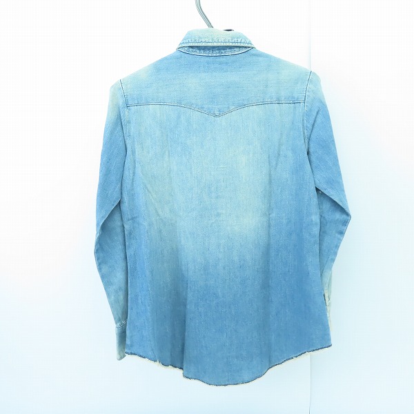 実際に弊社で買取させて頂いたBLUE BLUE/ブルーブルー デニム ウエスタンシャツ/0/XSの画像 1枚目