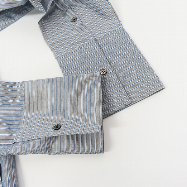 実際に弊社で買取させて頂いたCHRISTIAN DADA/クリスチャンダダ 17AW ハイネックボタン ストライプ柄シャツ 46の画像 7枚目