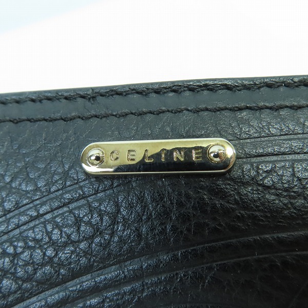 実際に弊社で買取させて頂いたCELINE /セリーヌ 2つ折り 財布/ウォレット コインケース ラウンド ブラックの画像 3枚目