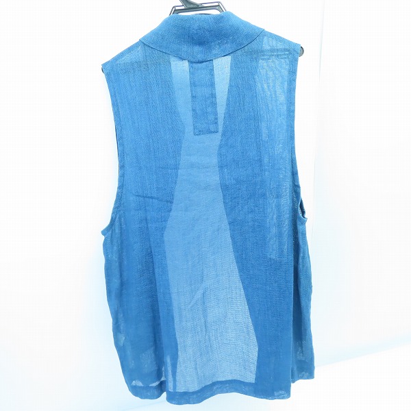 実際に弊社で買取させて頂いたBLUE BLUE/ブルーブルー リネン混 藍染めベスト の画像 1枚目