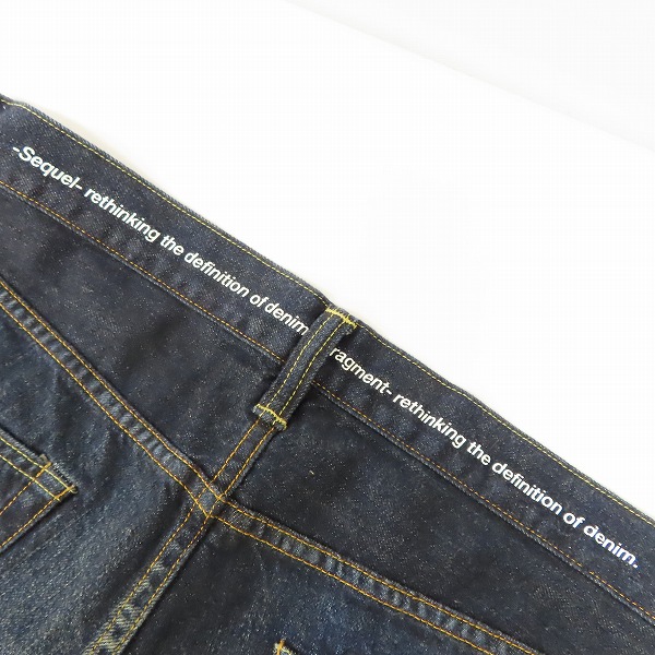 実際に弊社で買取させて頂いたSEQUEL×fragment design/シークエル×フラグメントデザイン POP BY JUN 19AW デニムパンツ/Mの画像 6枚目