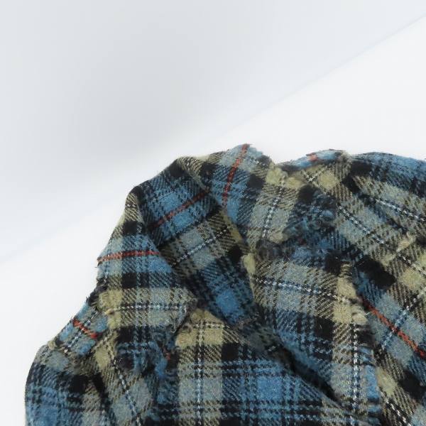 実際に弊社で買取させて頂いたBurberrys' BLUE LABEL/バーバリーブルーレーベル タータンチェック ショートコート/38の画像 4枚目