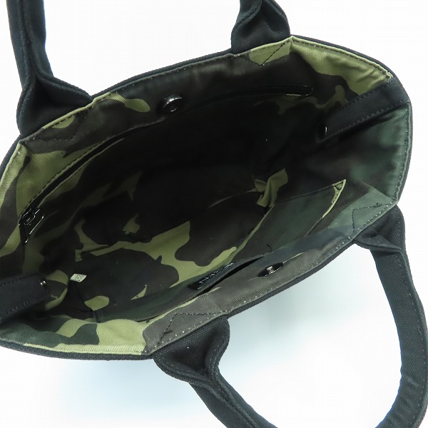 実際に弊社で買取させて頂いたHYDROGEN/ハイドロゲン 裏地迷彩/スカルスタッズ ミニトートバッグの画像 5枚目