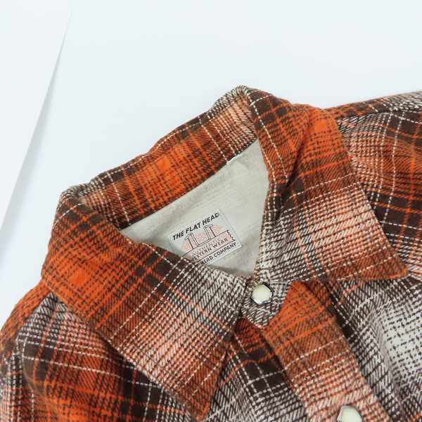 実際に弊社で買取させて頂いたTHE FLAT HEAD/フラットヘッド ネルシャツ ウエスタンシャツ 長袖シャツ/38の画像 5枚目