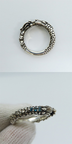 実際に弊社で買取させて頂いた【ギャラ付き】Bloody Mary/ブラッディマリー 四神 青龍 リング/9号の画像 5枚目