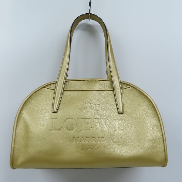 実際に弊社で買取させて頂いたLOEWE/ロエベ ヘリテージ レザー ボーリング/ボストンバッグ  ゴールド