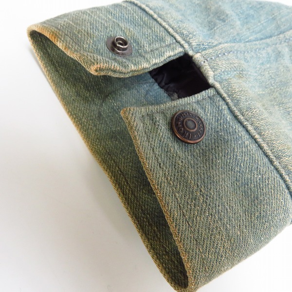 実際に弊社で買取させて頂いたBLUE BLUE/ブルーブルー 裏地チェック柄 インディゴ デッキジャケット/2の画像 5枚目