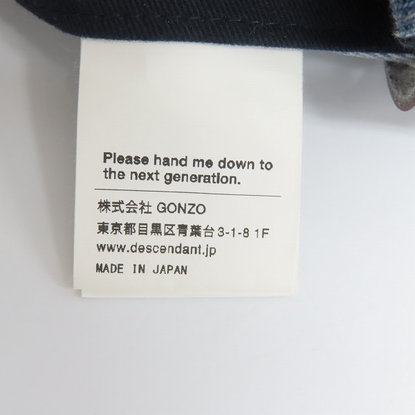 実際に弊社で買取させて頂いたDESCENDANT/ディセンダント デニムキャップ/Fの画像 4枚目