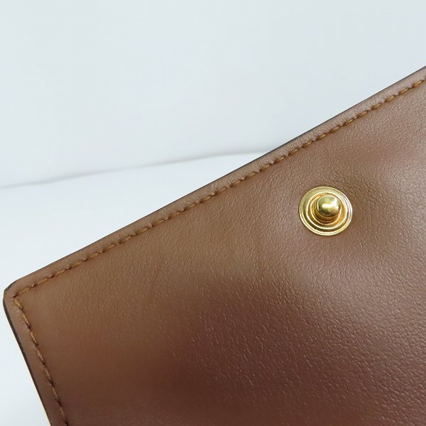 実際に弊社で買取させて頂いたBURBERRY/バーバリー LARK TB MONOGRAM E-CANVAS モノグラム 三つ折りミニ財布 8022945の画像 6枚目