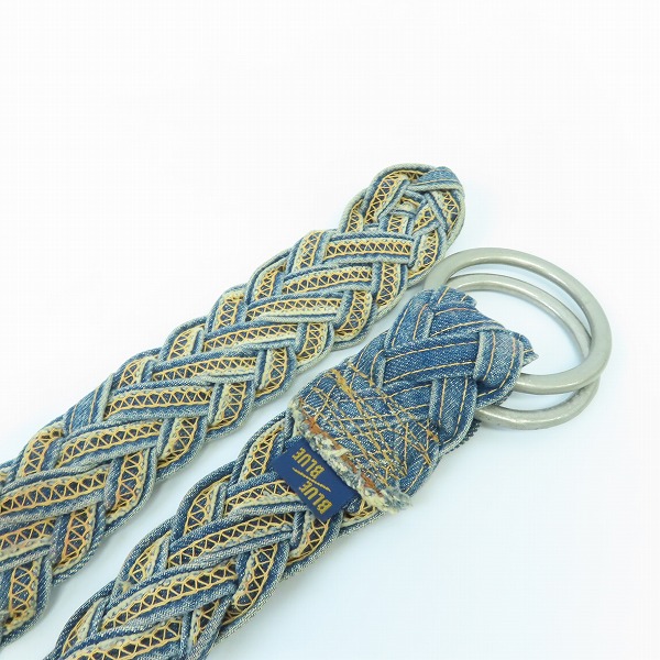 実際に弊社で買取させて頂いたBLUE BLUE/ブルーブルー インディゴ 編み込み ベルト　の画像 3枚目