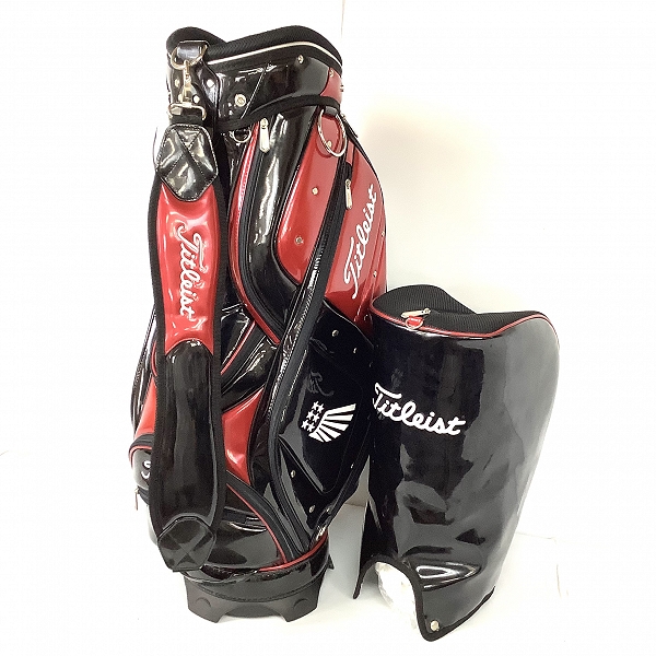 実際に弊社で買取させて頂いたTitleist/タイトリスト 9.5型47インチ対応 スタッズ エナメルキャディバッグ CB431