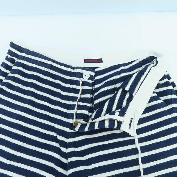 実際に弊社で買取させて頂いたBLUE BLUE/ブルーブルー マリンボーダー ハーフパンツ/XLの画像 5枚目