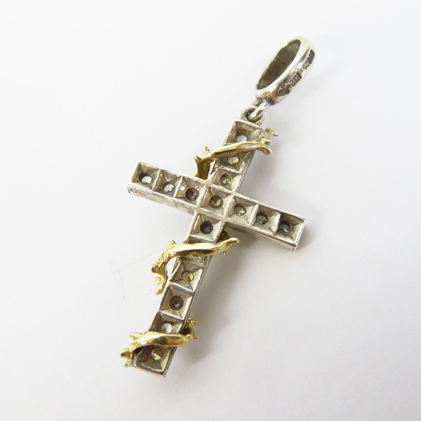 実際に弊社で買取させて頂いたLoree Rodkin/ローリーロドキン ラブ＆ヘイト 925/K18 クロストップの画像 1枚目