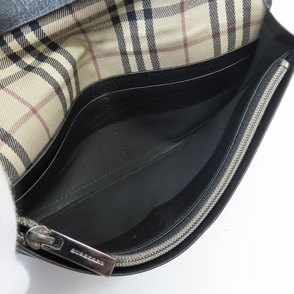 実際に弊社で買取させて頂いたBURBERRY/バーバリー 裏地 ノバチェック 二つ折り長財布の画像 5枚目