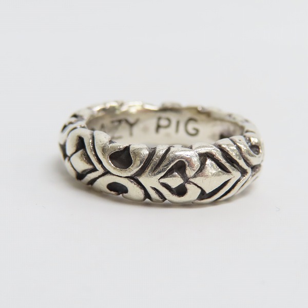 実際に弊社で買取させて頂いたCRAZY PIG/クレイジーピッグ TUDOR BAND RING バンド リング/指輪 20.5号の画像 1枚目