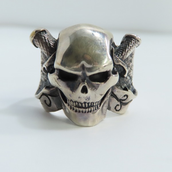 実際に弊社で買取させて頂いた【ギャラ付】CRAZY PIG/クレイジーピッグ PIRATE SKULL パイレーツスカルリング/22号の画像 1枚目