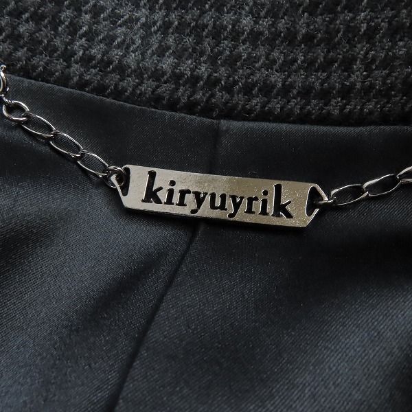 実際に弊社で買取させて頂いたkiryuyrik/キリュウキリュウ ウール 1B テーラードジャケット グレー系/Sの画像 3枚目