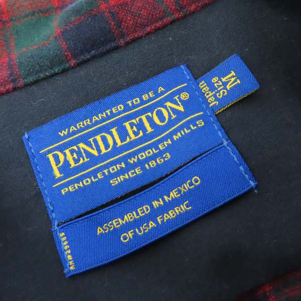 実際に弊社で買取させて頂いたPENDLETON/ペンドルトン L/S 長袖 チェック柄 ウール オープンカラーシャツ Size：Mの画像 2枚目