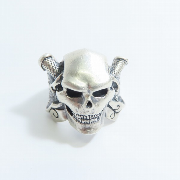 実際に弊社で買取させて頂いた【ギャラ付】CRAZY PIG/クレイジーピッグ PIRATE Skull Ring/パイレーツ スカル リング 19号の画像 1枚目