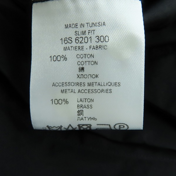 実際に弊社で買取させて頂いたGIVENCHY/ジバンシィ16SS スタッズ装飾 比翼長袖シャツ SLIM FIT16S 6201 300/39の画像 4枚目