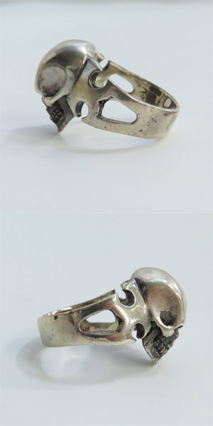 実際に弊社で買取させて頂いた【ギャラ付】CRAZY PIG/クレイジーピッグ CUTAWAY SKULL カットアウェイスカル リング 19.5号の画像 2枚目
