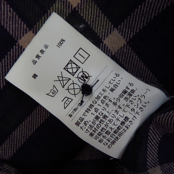 実際に弊社で買取させて頂いたDESCENDANT/ディセンダント チェック柄 フーディー 長袖シャツ/2の画像 3枚目