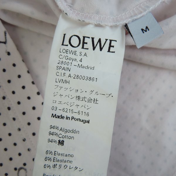 実際に弊社で買取させて頂いた【JPタグ】LOEWE/ロエベ 電話プリント レディース Tシャツ/Mの画像 3枚目