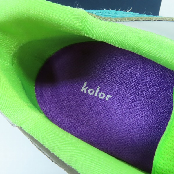 実際に弊社で買取させて頂いたkolor/カラー マルチカラー レザー スニーカー/シューズ 19WCM-A08508S/27.5の画像 4枚目