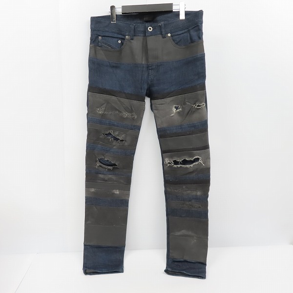 実際に弊社で買取させて頂いたDIESEL BLACK GOLD/ディーゼルブラックゴールド 切替ダメージデニムパンツ TYPE-2631/32