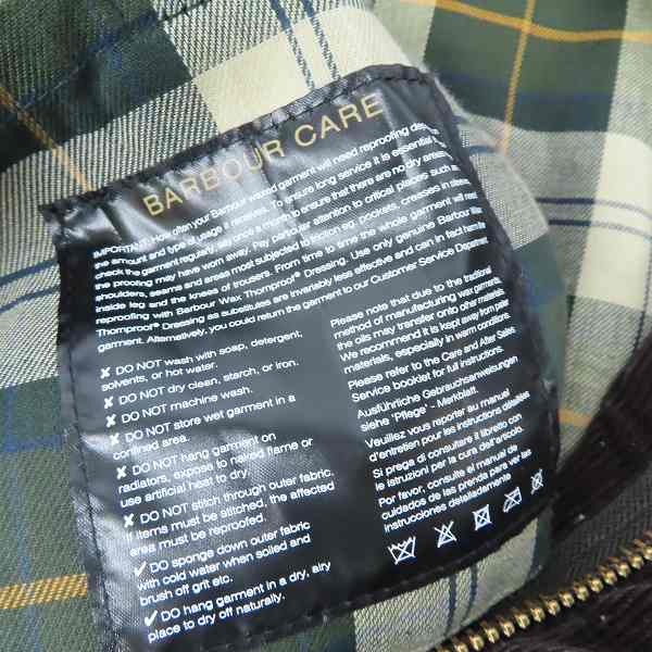 実際に弊社で買取させて頂いたBarbour/バブアー 19AW キャプテンサンシャイン ビデイル オイルドコート 1902258/38の画像 6枚目