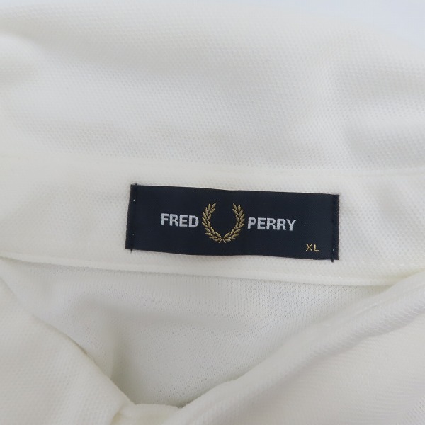 実際に弊社で買取させて頂いたFRED PERRY/フレッドペリー ボタンダウン ポロシャツ M8543 ホワイト/XLの画像 2枚目
