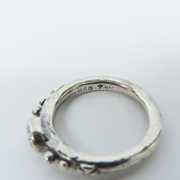 実際に弊社で買取させて頂いた【ギャラ付き】Loree Rodkin/ローリーロドキン TINY MEDIEVAL OVAL BEZEL CROSS BANDリングwジルコニア 8号の画像 5枚目