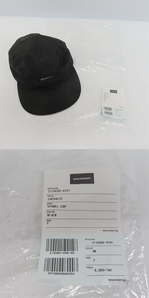 実際に弊社で買取させて頂いたDESCENDANT/ディセンダント CHACHALOT 5PANEL CAP 211HCDS-HT01/F の画像 9枚目