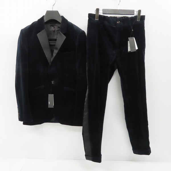 実際に弊社で買取させて頂いたKNOTT/ノット TOMORROWLAND/トゥモローランド ベロア セットアップスーツ ネイビー/O