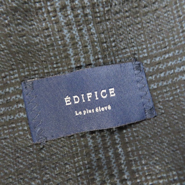 実際に弊社で買取させて頂いたEDIFICE/エディフィス セットアップスーツ チェック柄 20-010-300-2002-1-0/46の画像 2枚目