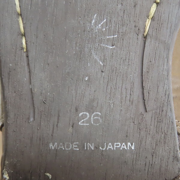 実際に弊社で買取させて頂いたMIHARA YASUHIRO/ミハラヤスヒロ 炙り出しサイドジップシューズ/26の画像 5枚目