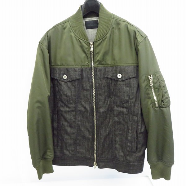 実際に弊社で買取させて頂いたDIESEL BLACK GOLD/ディーゼルブラックゴールド MA-1/デニム ドッキングジャケット/46
