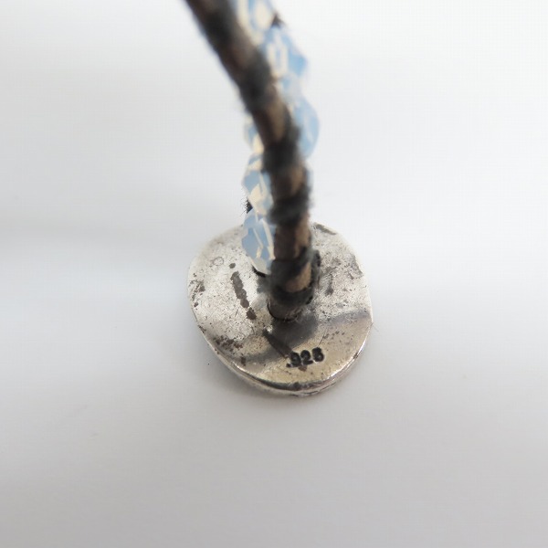 実際に弊社で買取させて頂いたCHAN LUU×Bloody Mary/チャンルー×ブラッディマリー 5ラップ レザー ブレスレット 化け猫スカル パープルMIXの画像 3枚目